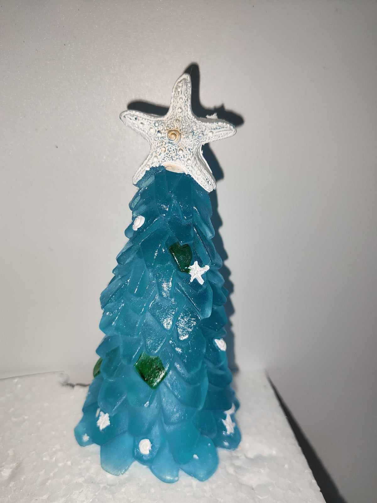 Decoración navideña DIY Árbol de Navidad azul Cristal Decoración creativa y única