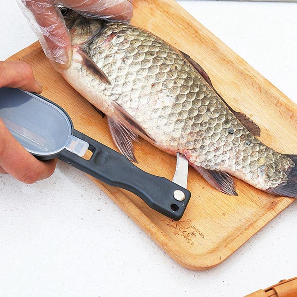 Raspador de cepillo para escamas de pescado 2 en 1