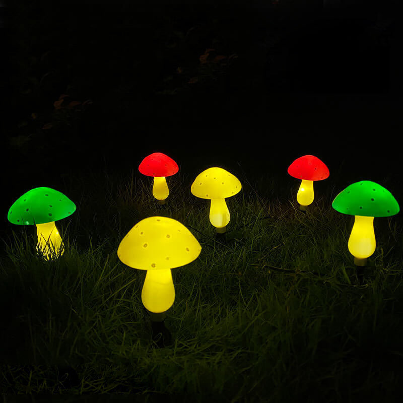 Guirlande lumineuse solaire étanche en forme de champignon à LED pour extérieur, luminaire décoratif pour pelouse 