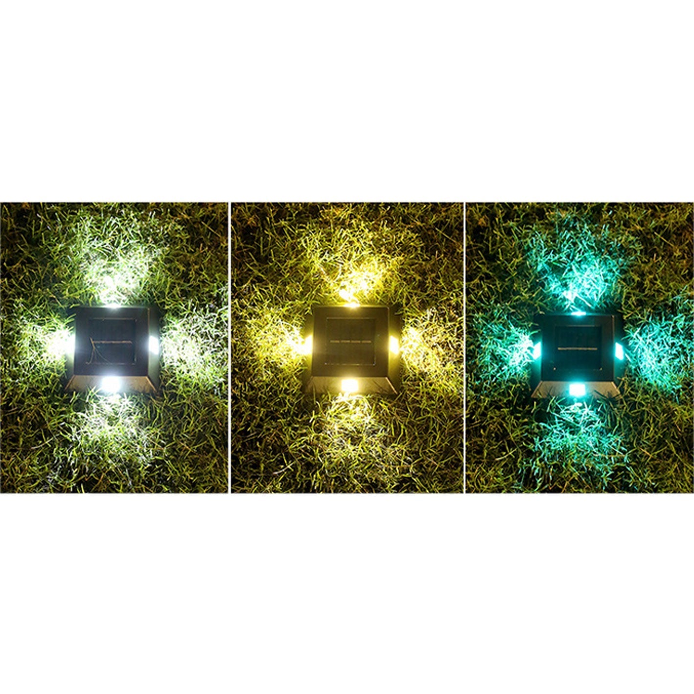 Modern Square Solar Outdoor Lawn LED Garden Ground  Landscape Light Wall Sconce Lamp