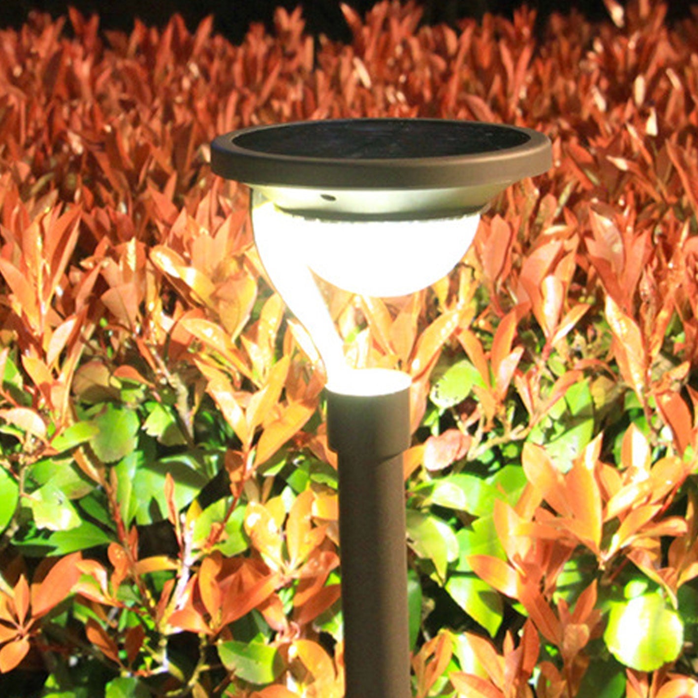 Lámpara solar LED impermeable de doble uso para jardín, moderna, de piso a techo, para exteriores 