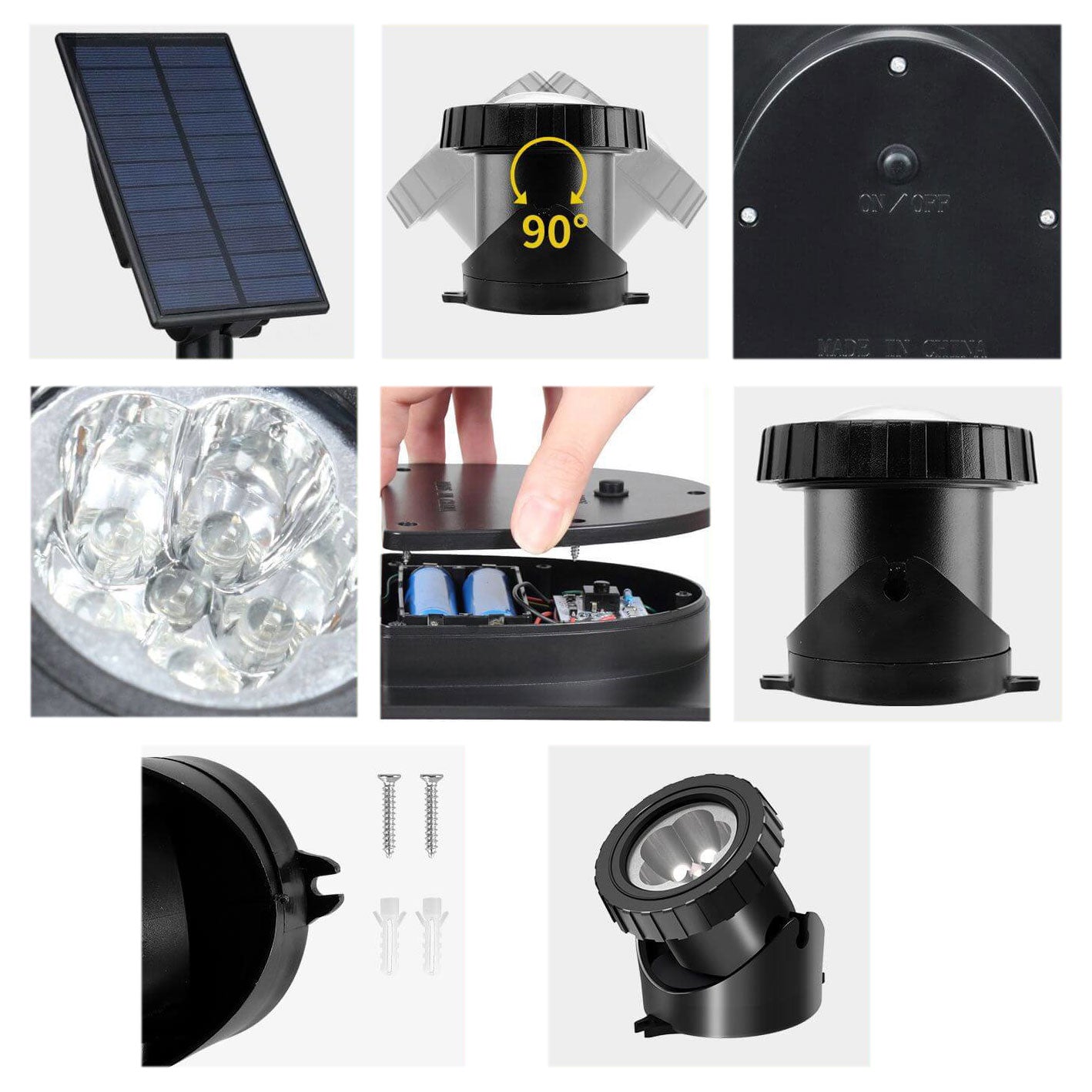 Solar Waterproof RGB Lawn Decoration LED Spotlight Landscape Light