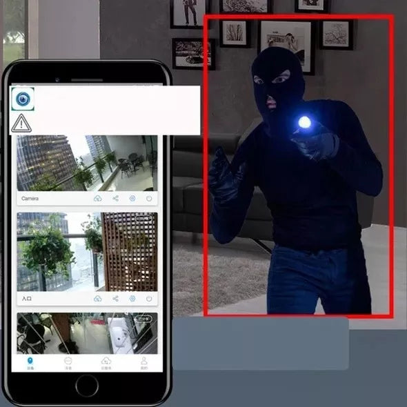 Caméra de sécurité sans fil 1080p 360° WIFI avec ampoule 