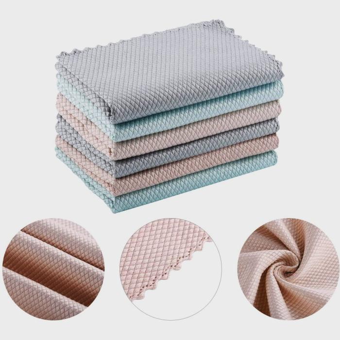 (Vente chaude - 50 % de réduction) Chiffon de nettoyage et de polissage en microfibre à écailles de poisson