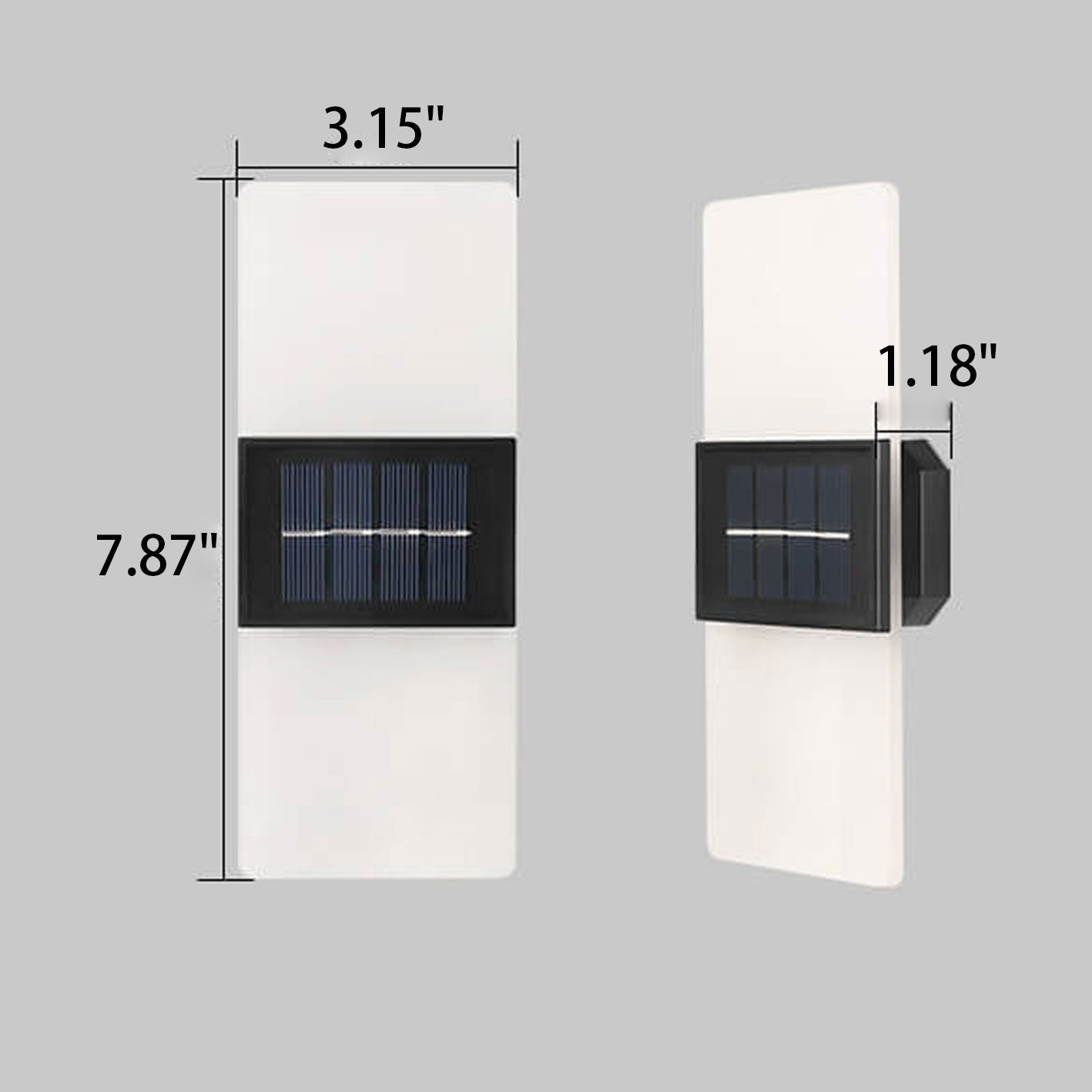 Courtyard Waterproof Acrylic LED Solar Wall Sconce Lamp Outdoor Light