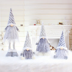 Christmas New Products Telescopic Pole Faceless Doll Window Christmas Decoration Supplies