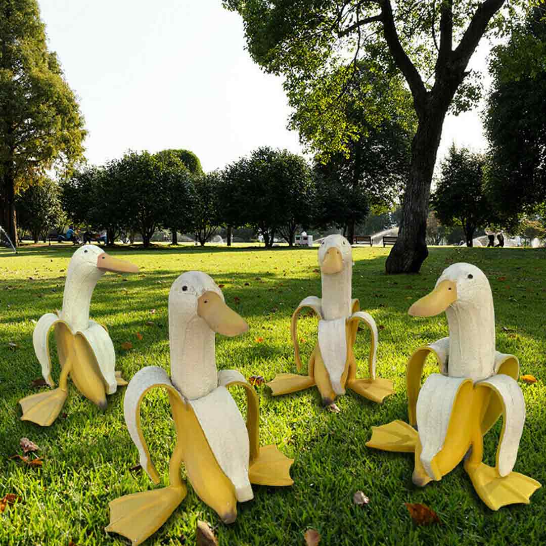 Décoration de jardin en forme de canard banane