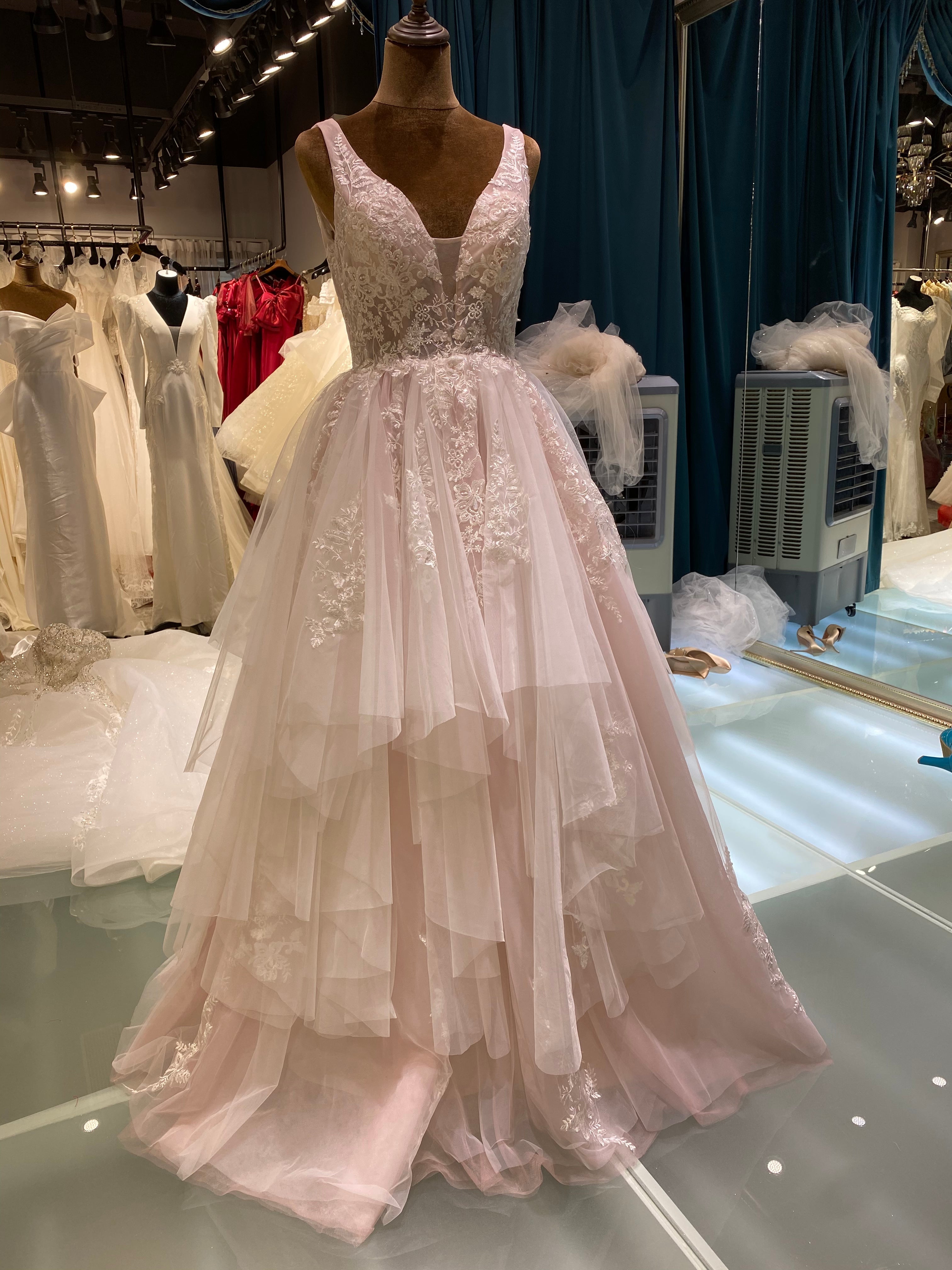 Robe de mariée longue en dentelle style romain vintage en ligne A WD006