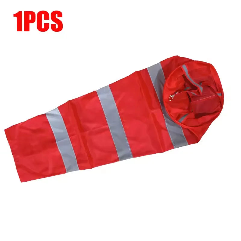 60-100cm Windsock Outdoor Wind Direction Indicator Reflective Rip-stop Weather Vane for Airport Aviation Garden Farm