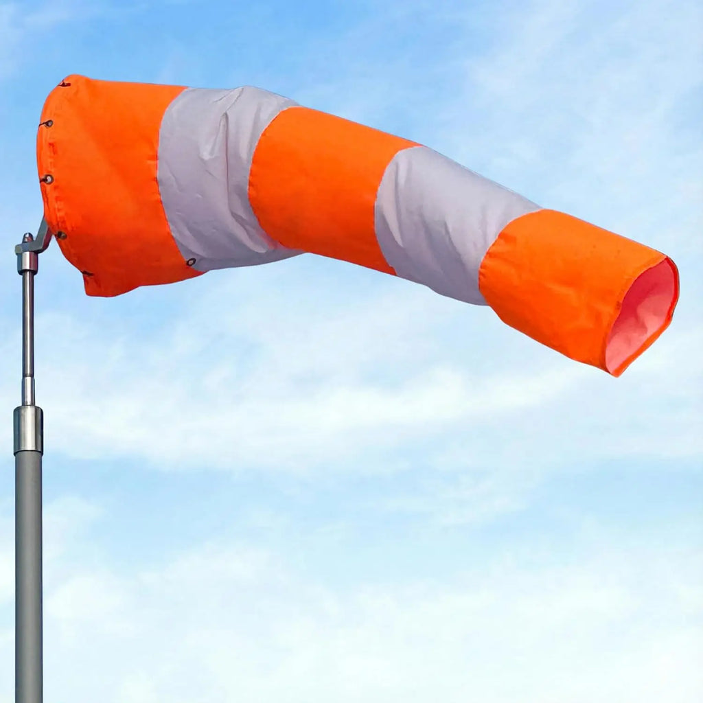60-100cm Windsock Outdoor Wind Direction Indicator Reflective Rip-stop Weather Vane for Airport Aviation Garden Farm