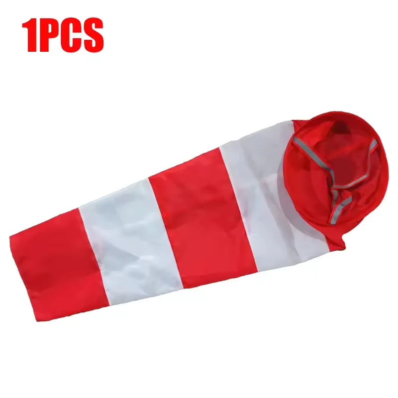 60-100cm Windsock Outdoor Wind Direction Indicator Reflective Rip-stop Weather Vane for Airport Aviation Garden Farm