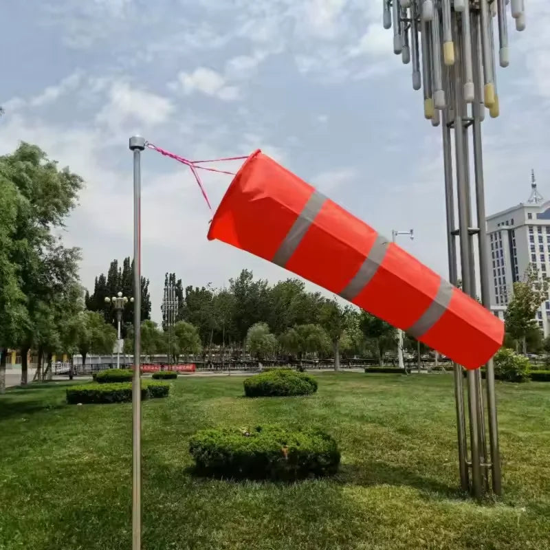 60-100cm Windsock Outdoor Wind Direction Indicator Reflective Rip-stop Weather Vane for Airport Aviation Garden Farm