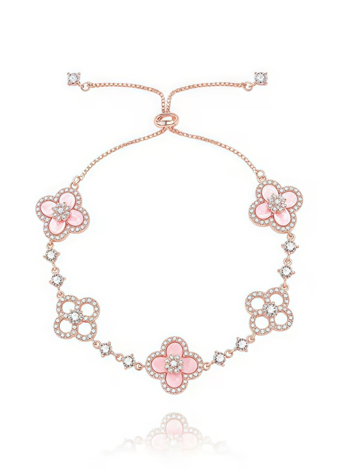 Brilliant Glimmer Bracelet | Gold-Plated, Floral Design, Waterproof