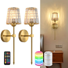 Crisma Wall Sconce | Wireless, USB Rechargeable, Dimmable RGB