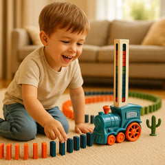 Dynamo Train Toy | Automatic Domino Placement, Colorful Design