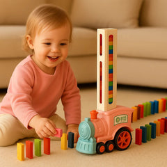 Dynamo Train Toy | Automatic Domino Placement, Colorful Design