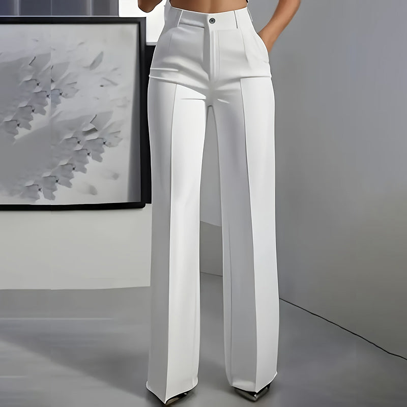 Elysia Wide Leg Pants | High-Waisted, Wrinkle-Resistant, Women’s Palazzo Trousers