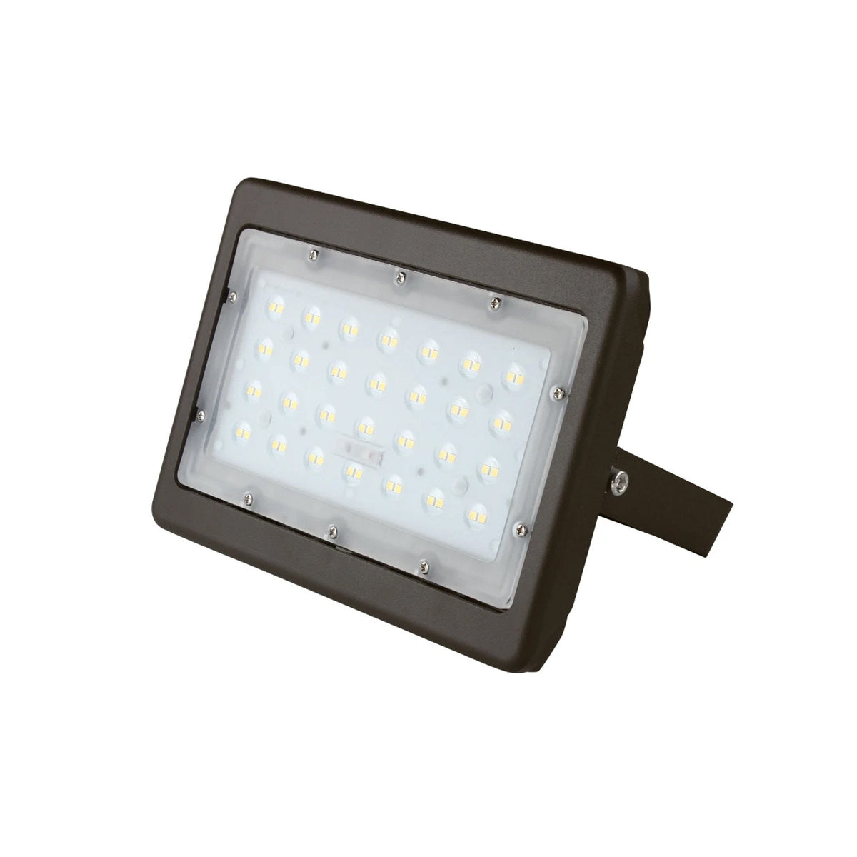 Projecteur LED d'extérieur 50 W, 6 250 lm, super lumineux, 5 700 K, projecteur extérieur étanche IP65, bronze, support en U, éclairage de sécurité pour jardin, pelouse