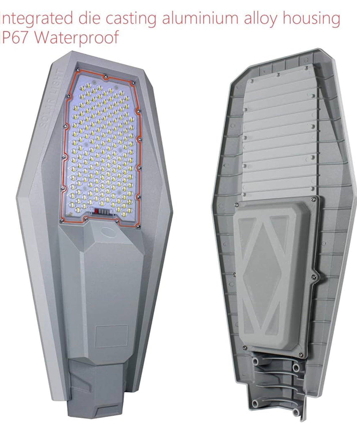 400W Die cast Aluminum commercial Outdoor Solar Street Lamp, Remote Control 48000mAH Li-Fe Battery