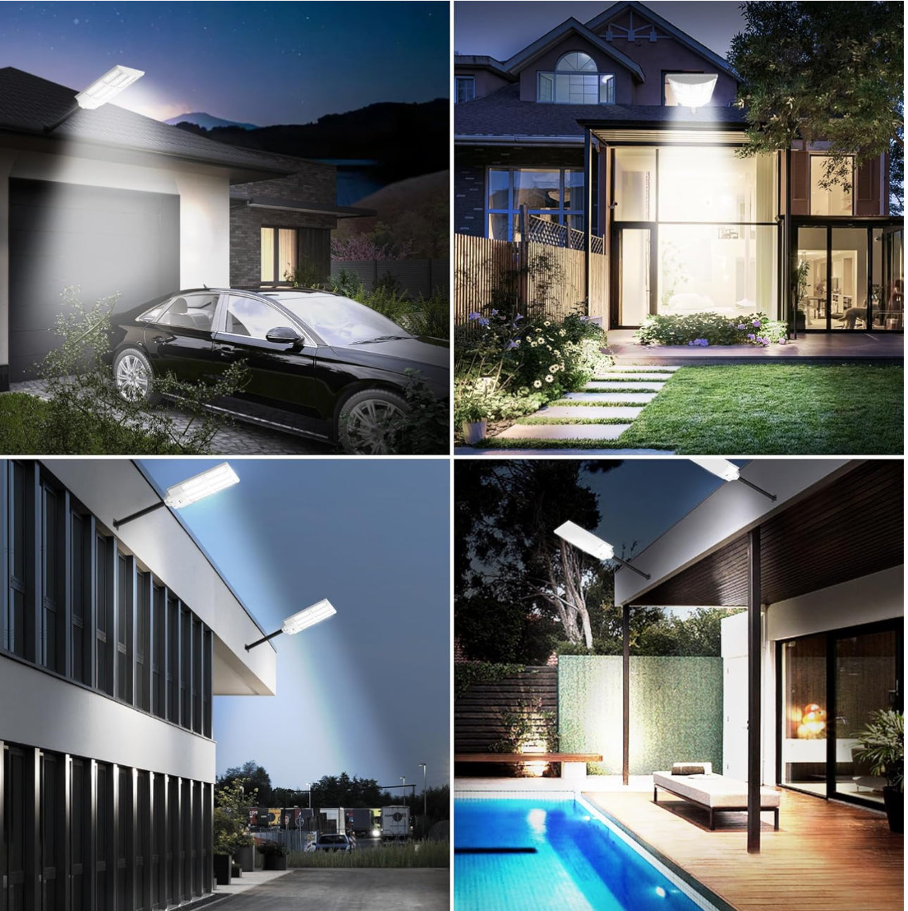 Farola solar para exteriores de 1500 W, resistente al agua, luces con sensor de movimiento de 6500 K, de anochecer a amanecer, luz de pared de 200 000 LM con control remoto