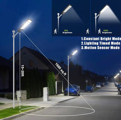 1000W Solar Street Light Motion Sensor, 80000LM IP65 Waterproof Solar Security Flood Lights Outdoor with Remote Control