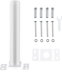 Kit de poteau d'extension de support de montage d'éclairage solaire, tubes métalliques noirs muraux, luminaires de grange, adaptateur d'antenne, bras extérieur pour lampadaire, pneu mural, lampe de grange, arbre de poteau 