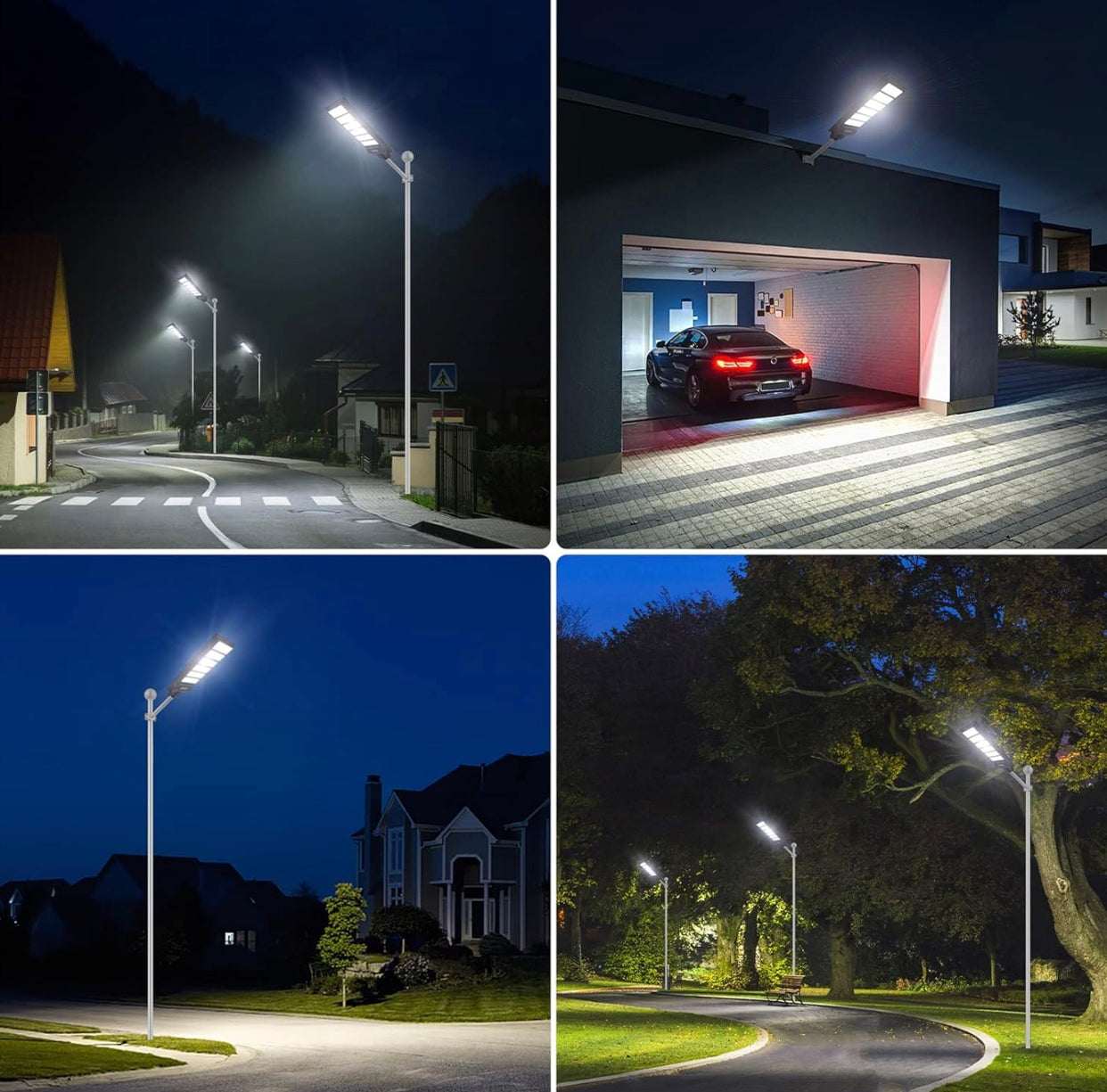 1000W Solar Street Light Motion Sensor, 80000LM IP65 Waterproof Solar Security Flood Lights Outdoor with Remote Control