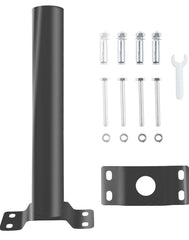 Kit de poteau d'extension de support de montage d'éclairage solaire, tubes métalliques noirs muraux, luminaires de grange, adaptateur d'antenne, bras extérieur pour lampadaire, pneu mural, lampe de grange, arbre de poteau 