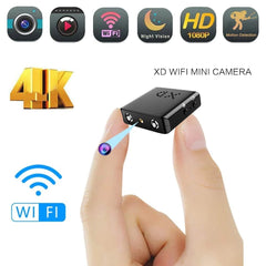 Mini caméra IP 4K Full HD 1080P - WiFi | Vision nocturne | IR-CUT | Détection de mouvement