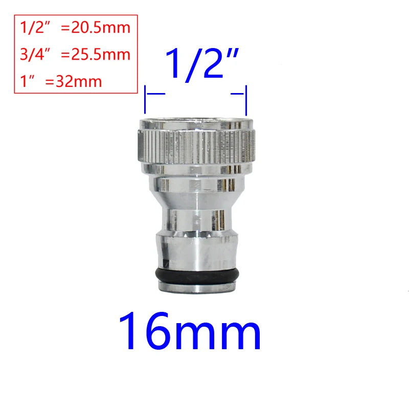 1/2" 3/4" 1" Thread Brass Quick Connector Garden Watering Adapter Drip Irrigation Copper Hose Quick Connector Fittings 1 Pcs