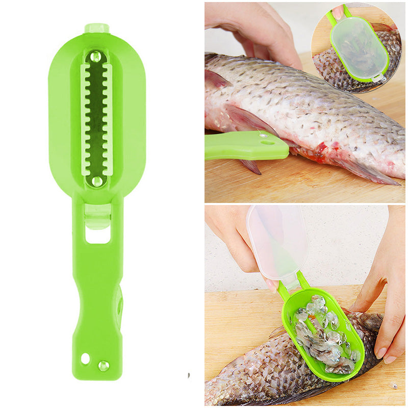 Raspador de cepillo para escamas de pescado 2 en 1