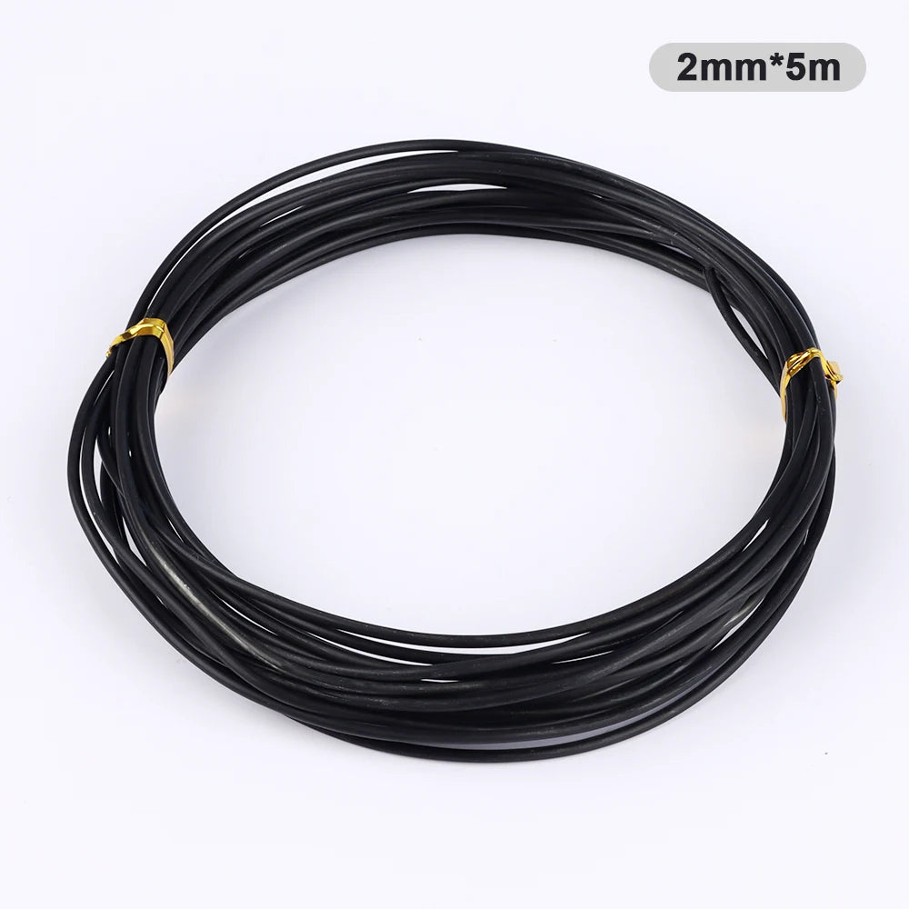 Black Aluminum Bonsai Wire, 1–5 mm, 5 m