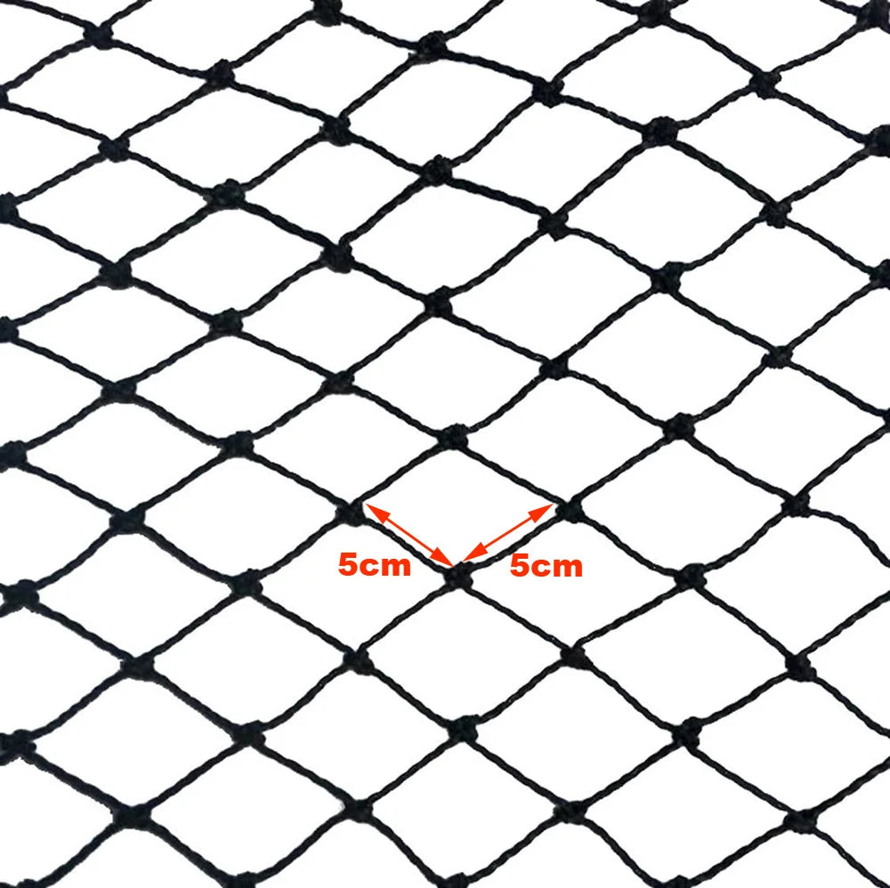 Black PE Bird Netting for Crops and Fruit Trees, 1.5–5 cm Mesh
