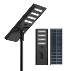 Éclairage commercial à LED à énergie solaire de 2 500 W pour parking, rue ou arène, 160 000 lumens - (noir)