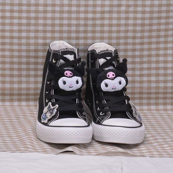 Couple Women Men Kawaii Student High Top Canvas