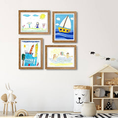 Milo Masterpiece Art Frame | Durable Pine Wood, Magnetic, Holds A4 Artwork