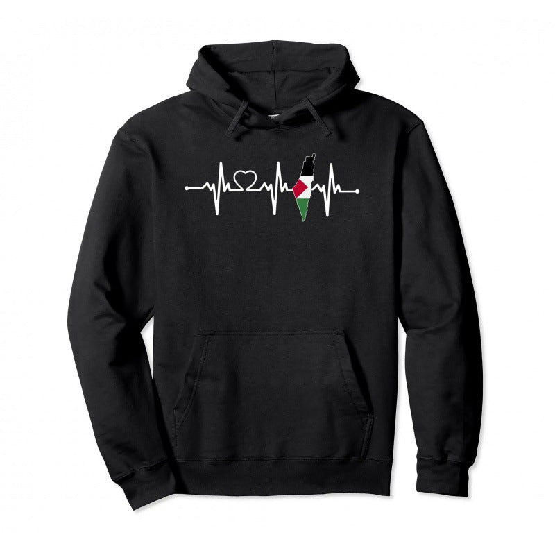 Sudadera con capucha de algodón palestino para hombre y mujer, suéter cálido de moda estilo hip hop, ropa de calle, sudadera informal