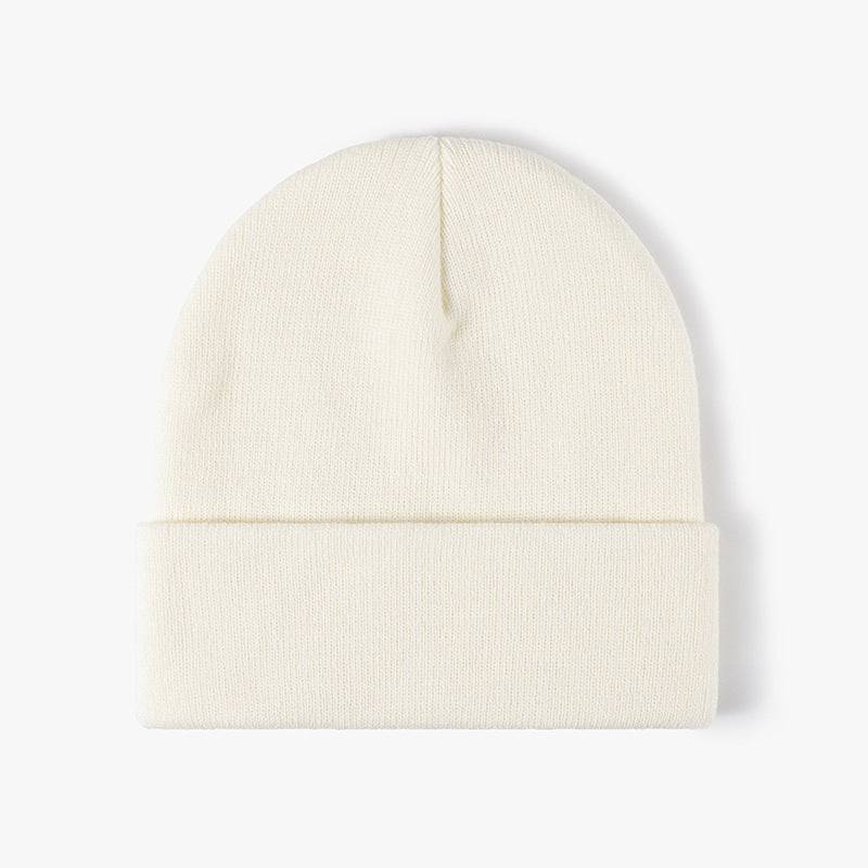 Autumn And Winter Light Board Warm Thickened Double-layer Simplicity Women's Knitted Hat