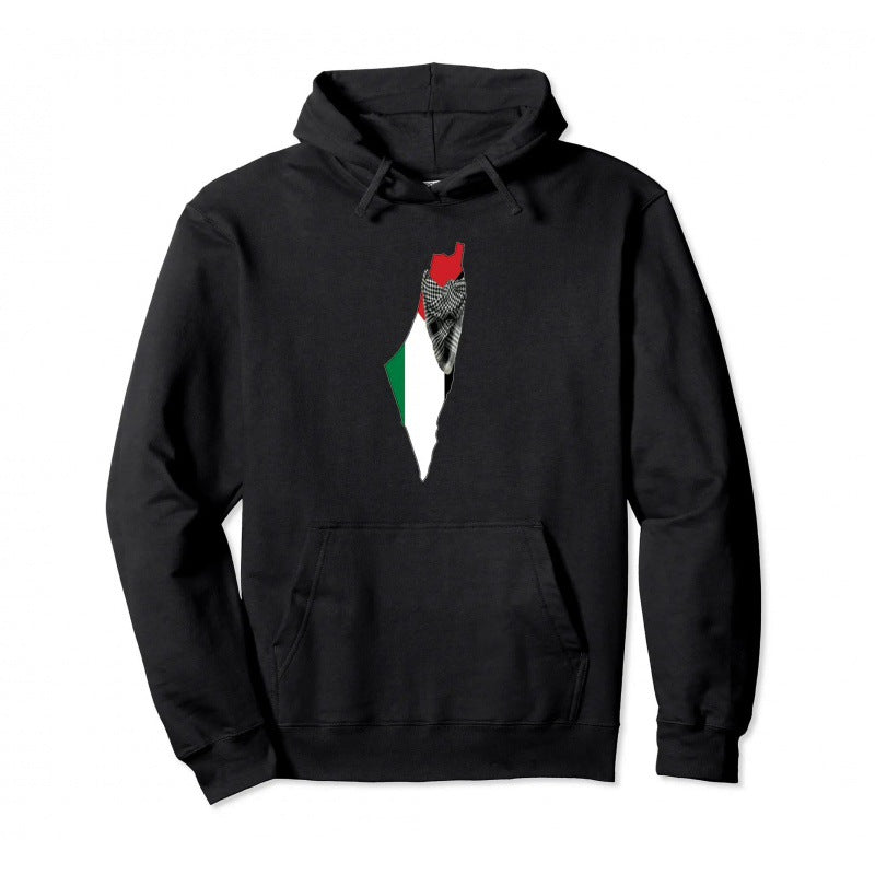 Sudadera con capucha de algodón palestino para hombre y mujer, suéter cálido de moda estilo hip hop, ropa de calle, sudadera informal