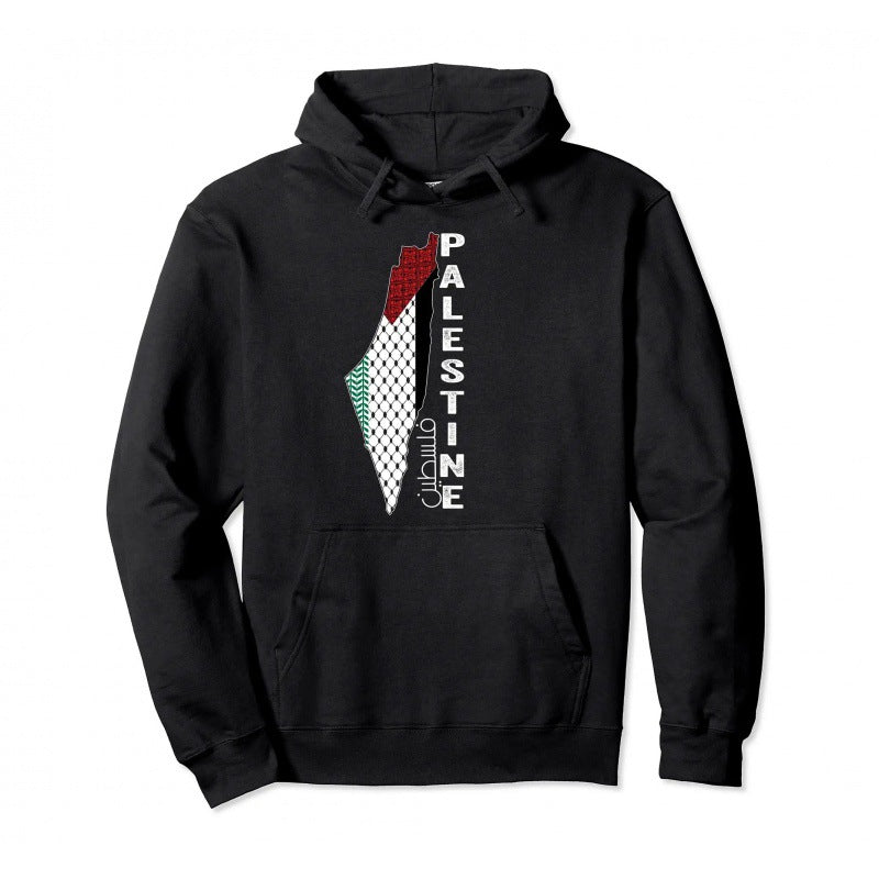 Sudadera con capucha de algodón palestino para hombre y mujer, suéter cálido de moda estilo hip hop, ropa de calle, sudadera informal