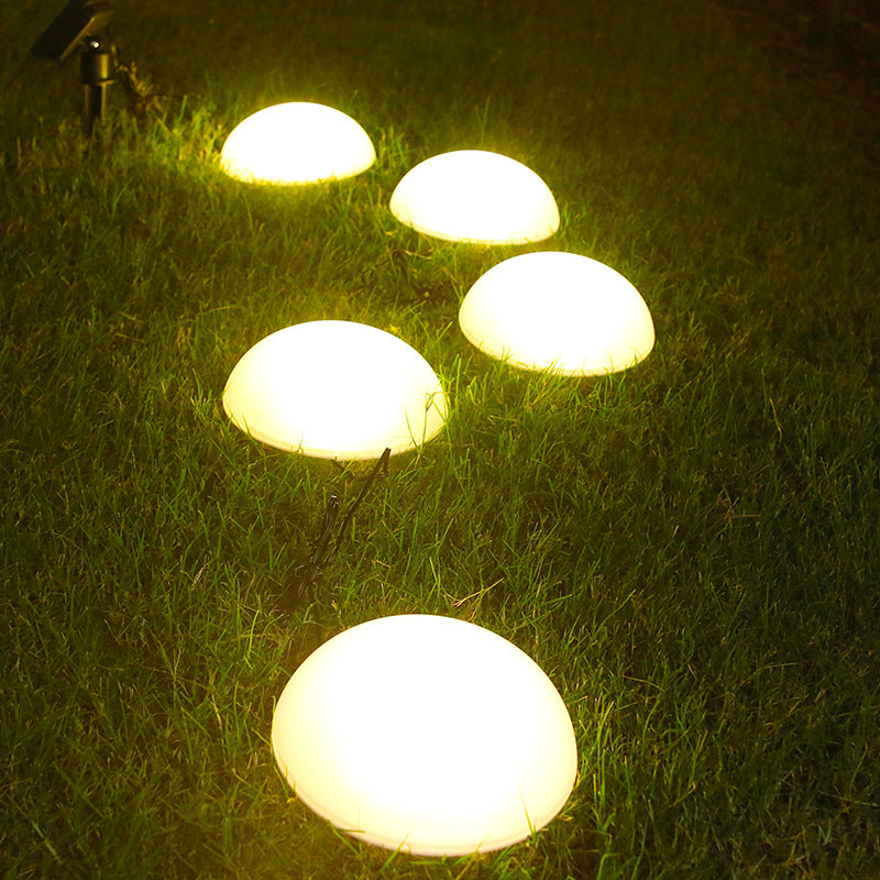 Solar 5 Half Ball LED Outdoor Garden Decorative Lawn Plug Light