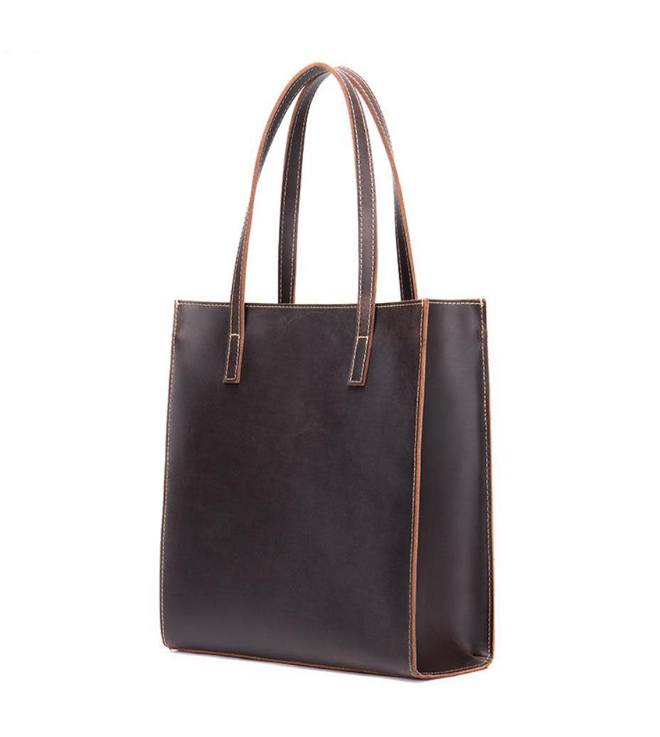 Sac fourre-tout en cuir véritable pour femme, sac à bandoulière, sac à main, sac de tous les jours de grande capacité, cadeau d'anniversaire pour elle