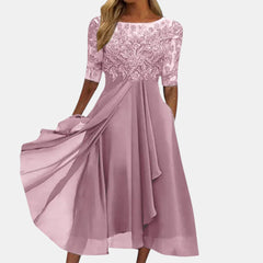 Rhea Lace Dress | Elegant White Dress for Women, Flattering Fit