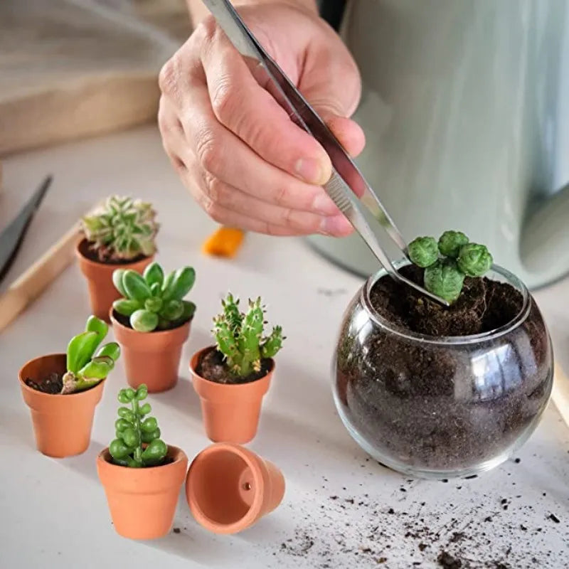 Mini Terracotta Pots with Drainage Hole, 1.3 in, 50 Pack