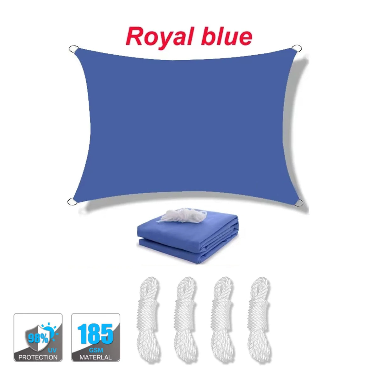 Shade Sail Canopy for Patio and Garden, Multiple Sizes and Colors