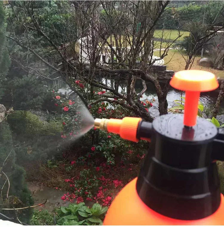 2 L Air-Pressure Watering Can for Plants, White or Orange