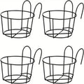 1-4pcs Stylish Round Metal Hanging Planters - Perfect for Balcony, Garden & Indoor Decor!