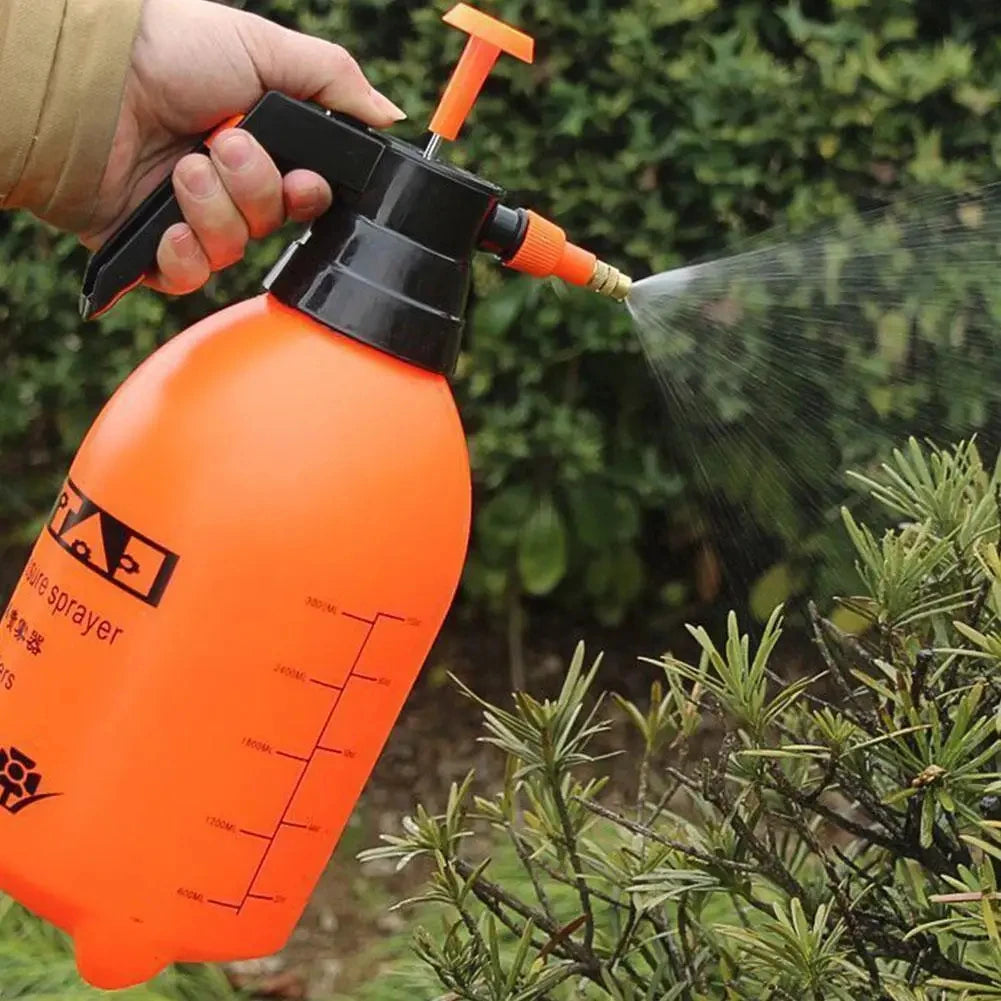 2 L Hand Pump Garden Sprayer with Brass Nozzle, Orange