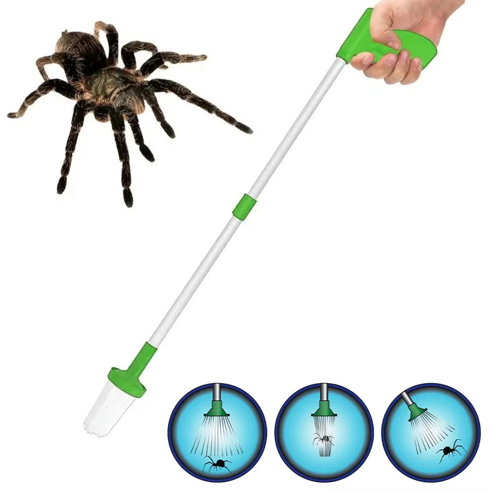 Foldable Spider Catcher Clip Household Tool Insect Catcher Foldable Catcher Aluminum Alloy Household Outdoor Garden