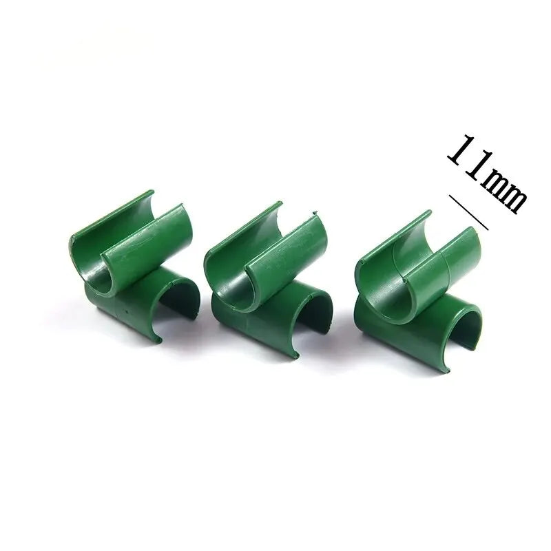 50/100pcs Plant Support Trellis Connector Fixed Cross Clip Stake Clips For Plant Grafting Garden Frame Rod Connector 11mm/16mm